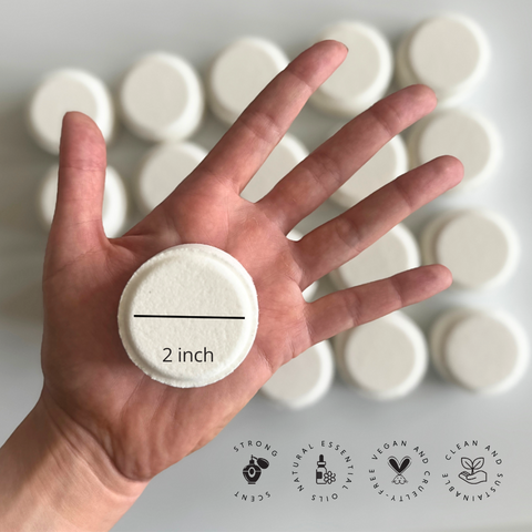 Shower Steamers | Variety Pack | Bamboo Plate  | 4 Tablets | Gift Set