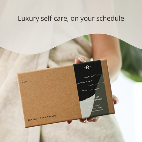 Shower Steamers | Variety Pack | Bamboo Plate  | 4 Tablets | Gift Set